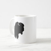 Mug Bison de bison noir et blanc Pop Art (Devant gauche)