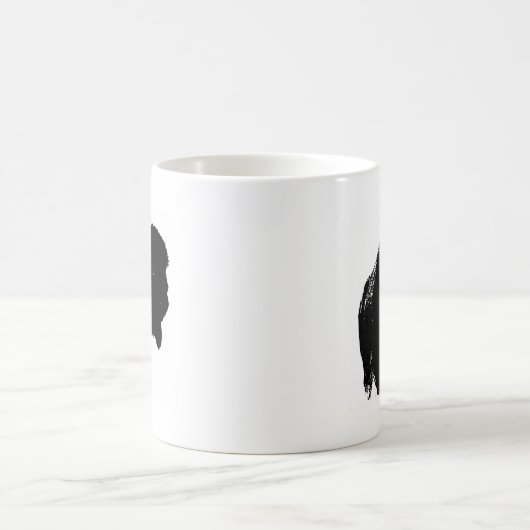 Mug Bison de bison noir et blanc Pop Art (Centre)