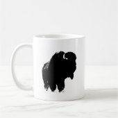 Mug Bison de bison noir et blanc Pop Art (Gauche)