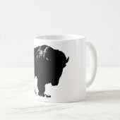Mug Bison de bison noir et blanc Pop Art (Devant droit)