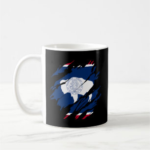 Mug Bison de l'État de la fierté du drapeau du Wyoming