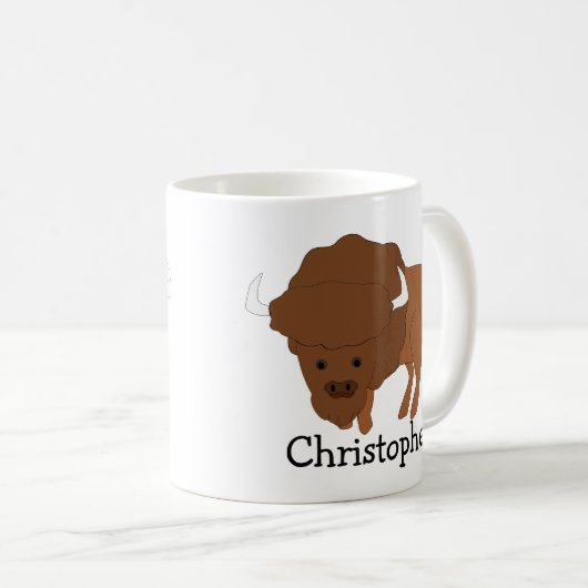 Mug Bison Design Personalised (Devant droit)