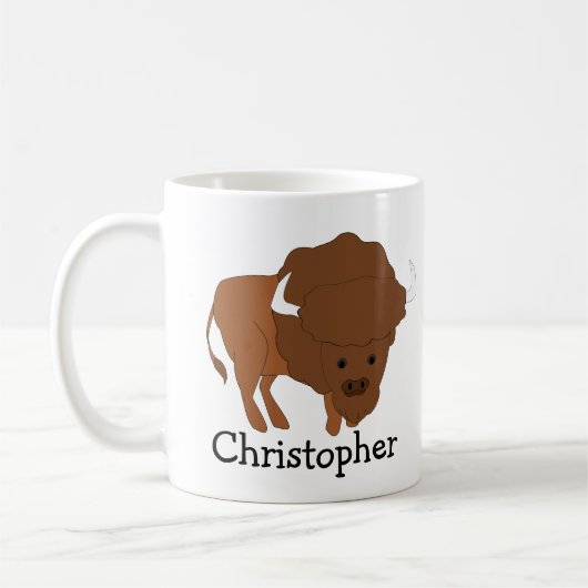 Mug Bison Design Personalised (Gauche)