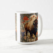 Mug Bison élégant William Morris inspiré (Devant droit)