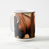 Mug Bison Majestic Des Prairies - Sauvage Et Gratuit (Devant gauche)