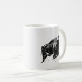 Mug Bison noir et blanc / Buffle (Devant droit)