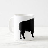 Mug Bison noir et blanc Silhouette Pop Art (Devant gauche)