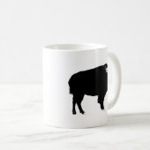 Mug Bison noir et blanc Silhouette Pop Art (Devant droit)