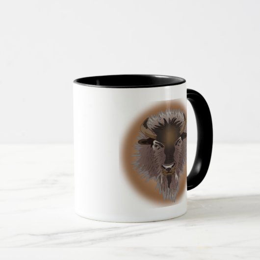Mug Bison rustique des plaines de l'Ouest (Devant droit)