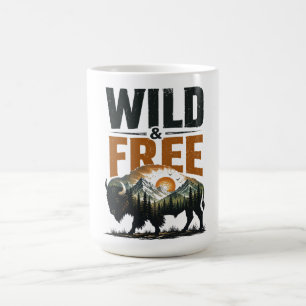 Mug Bison sauvage et libre de la montagne Wilderness O