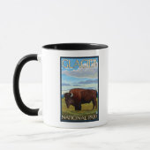 Mug Bison Scene - Parc national des Glaciers, MT (Gauche)