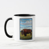 Mug Bison Scene - West Yellowstone, Montana (Gauche)