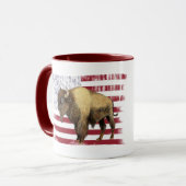 Mug Bison US Buffalo American Flag États-Unis (Devant gauche)