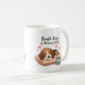 Mug Bisous de Beagle & Vœux du matin (Devant droit)