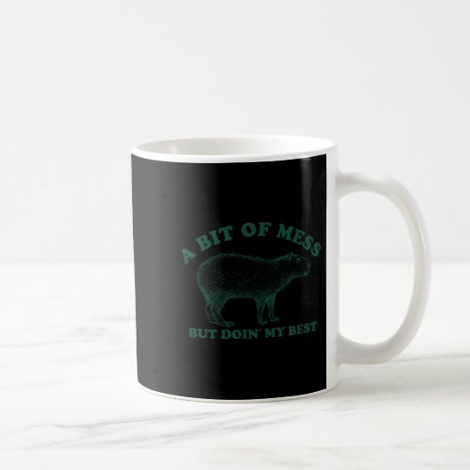 Mug Bit Drôle D'Un Mess Capybara Graphique De Mème Pou (Droite)