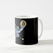 Mug Bitcoin à l'astronaute de lune (Devant droit)