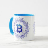 Mug Bitcoin Bleu (Devant gauche)