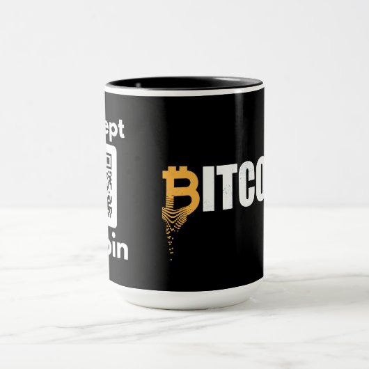 Mug Bitcoin élégant - Btc crypto (Centre)