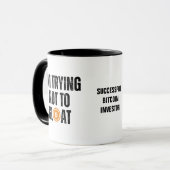 Mug Bitcoin Investisseur J'ESSAIE DE NE PAS GLOTER (Devant gauche)