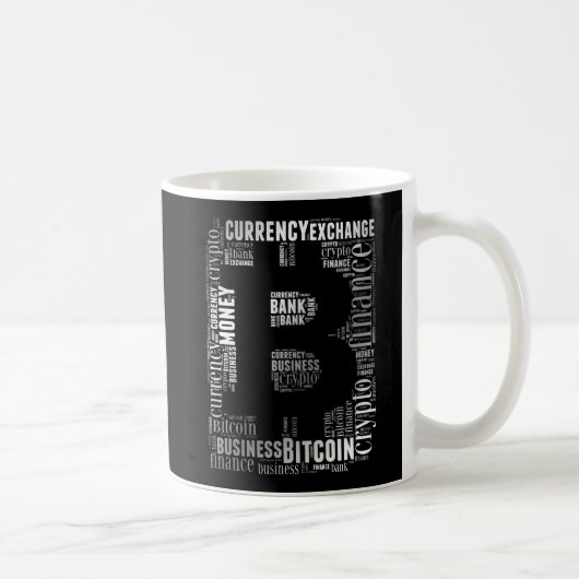 Mug Bitcoin logo wordart graphiques (Droite)