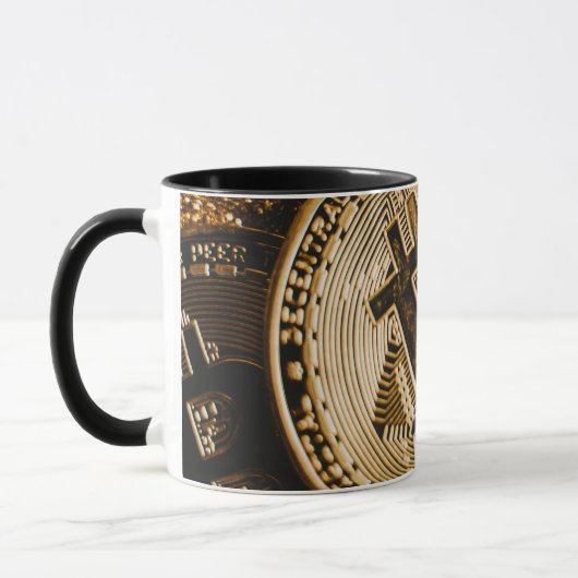 Mug Bitcoin or (Gauche)
