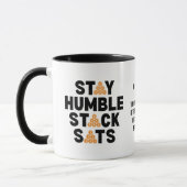Mug Bitcoin RESTER HUMBLE PILE SATS Christian Crypto (Gauche)