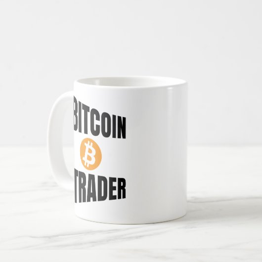 Mug Bitcoin Trader Perspective Texte (Devant gauche)