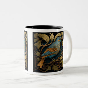 Mug biton Art Nouveau Oiseau, 11 oz