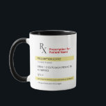 Mug Bizarre de café - Infirmières, Pharmaciste<br><div class="desc">Cette tasse de café de prescription Rx est parfaite pour tous les amateurs de café là-bas! La tasse présente un design amusant et unique de étiquette de prescription.</div>