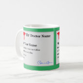 Mug Bizarre de café personnalisé sur ordonnance du méd (Devant gauche)