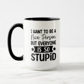 Mug Bizarre personne affaires d'art de mots (Gauche)
