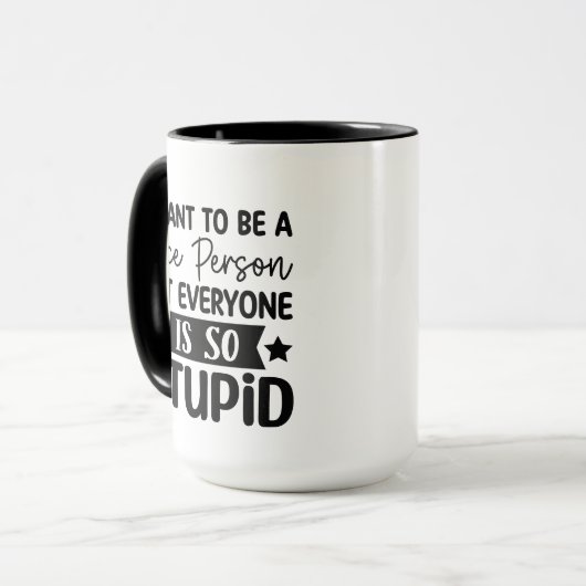 Mug Bizarre personne affaires d'art de mots (Devant gauche)