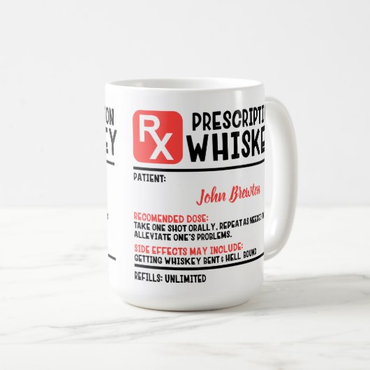 Mug Bizarre prescription de Whiskey (Devant droit)