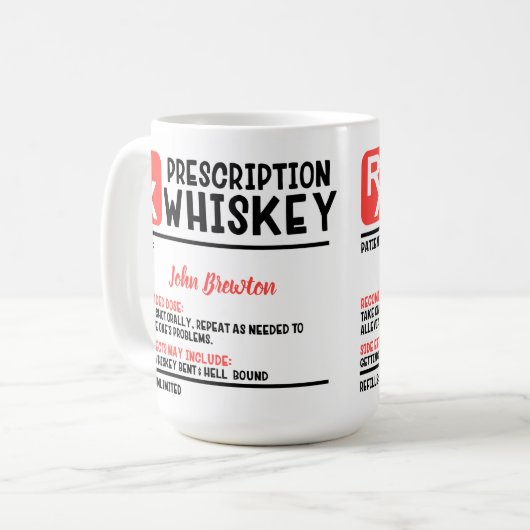 Mug Bizarre prescription de Whiskey (Devant gauche)