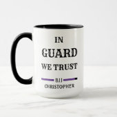 Mug BJJ Brésil Jiu Jitsu Guard Trust Ceinture violette (Gauche)
