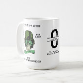 Mug BJJ Evolution Monogramme Ajouter Votre Nom Jiu Jit (Devant gauche)