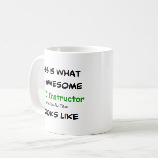Mug bjj instructeur, génial (Devant gauche)