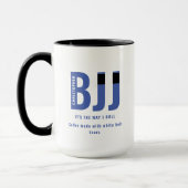 Mug BJJ Way I Roll Ajouter Votre Nom Jiu Jitsu Blue Be (Gauche)