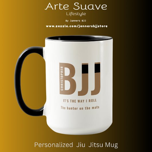 Mug BJJ Way I Roll Ajouter Votre Nom Jiu Jitsu Ceintur