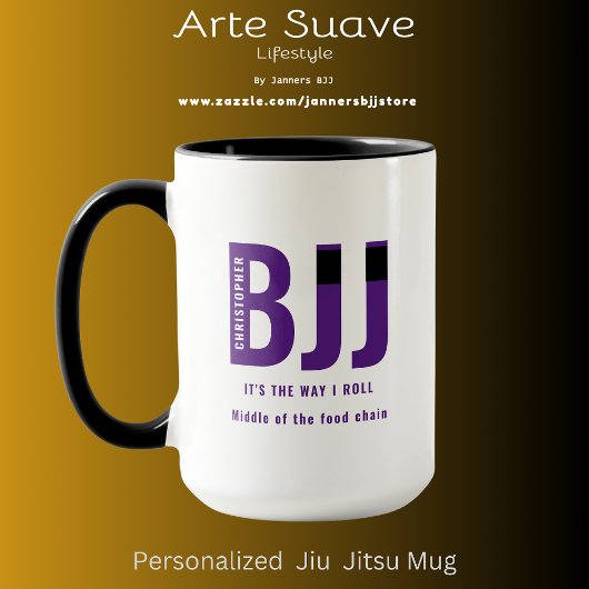 Mug BJJ Way I Roll Ajouter Votre Nom Jiu Jitsu Purple