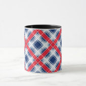 Mug Bl motif abstrait sans à damiers plaid (Centre)