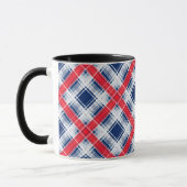 Mug Bl motif abstrait sans à damiers plaid (Gauche)