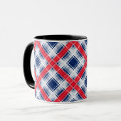 Mug Bl motif abstrait sans à damiers plaid (Devant gauche)