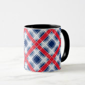 Mug Bl motif abstrait sans à damiers plaid (Devant droit)