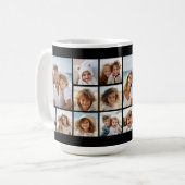 Mug Black 9 Photo Carré Collage (Devant gauche)