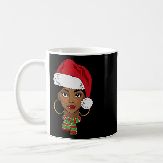 Mug Black African American Père Noël Afro Christmas Me (Gauche)