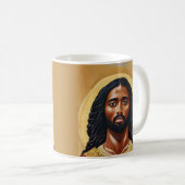 Mug Black African Jésus Christ Art religieux (Devant droit)