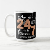 Mug Black All Day 24/7 Slogan Graphic (Gauche)