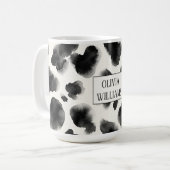 Mug Black and White Cow Print Pattern (Devant gauche)