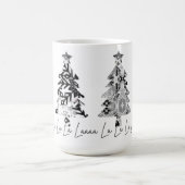 Mug black and white design christmas trees (Centre)